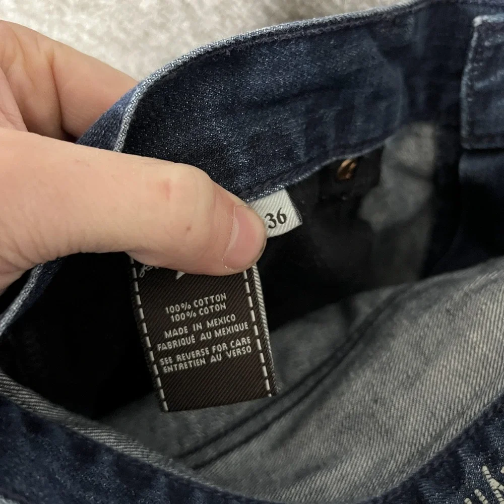 7 For All Mankind Austyn Jeans Mens 36 Blue Dark Wash Straight Leg Relaxed Denim